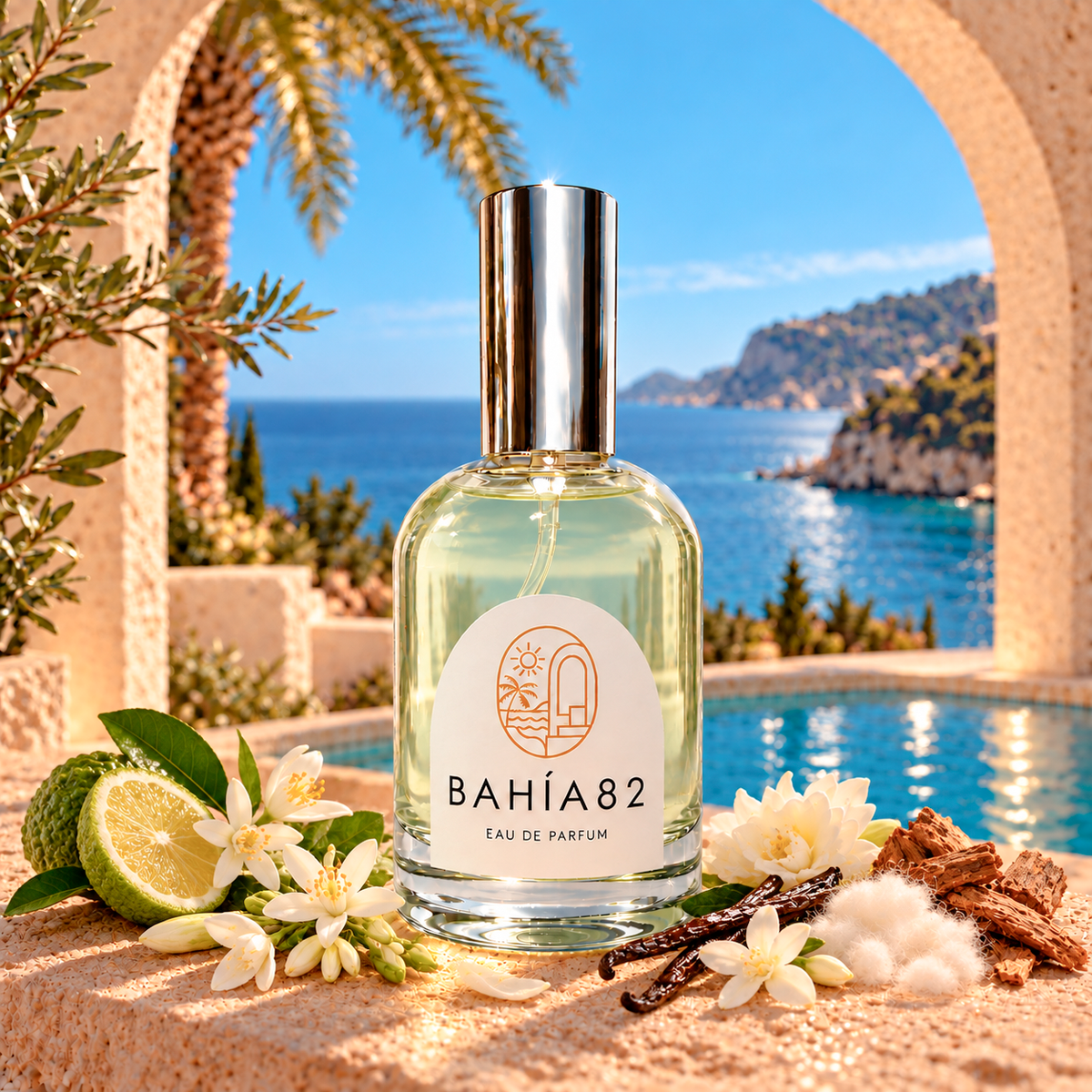 Frasco de Bloom & Boom 1044, perfume de mujer de 100 ml de Bahía 82.